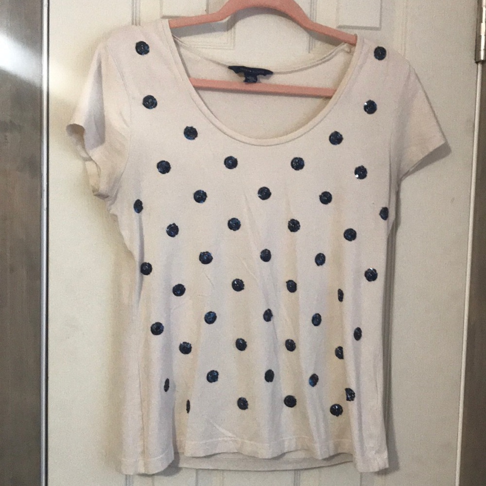 Sequin polka dot shirt